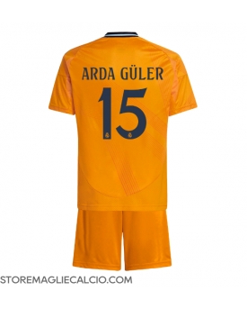 Real Madrid Arda Guler #15 Maglia Gara Trasferta Repliche 2024-25 Bambino